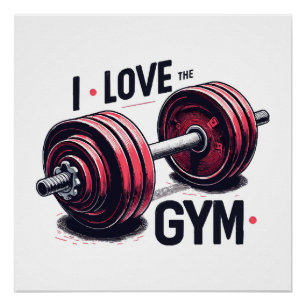 Ich liebe das Fitnessstudio Poster