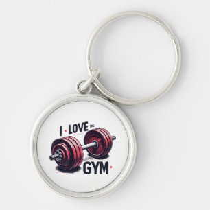 Ich liebe das Fitnessstudio Schlüsselanhänger