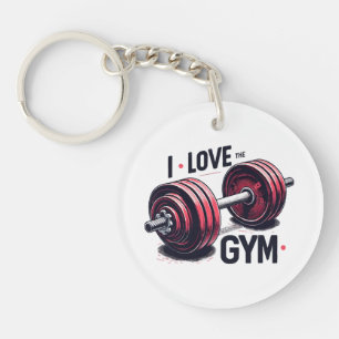 Ich liebe das Fitnessstudio Schlüsselanhänger