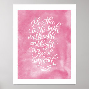 Ich Liebe das handgeschriebene Gedicht Poster