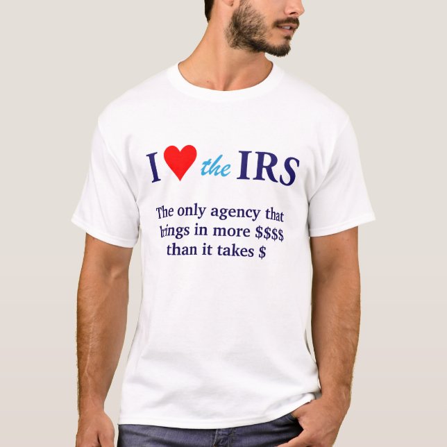 Ich liebe das IRS Herz T-Shirt (Vorderseite)
