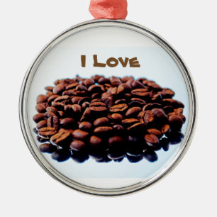 Ich Liebe das Kaffeearoma Ornament Aus Metall