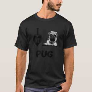 Ich liebe das Mops-Design meines Mops-Hundes T-Shirt