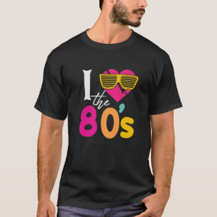 Ich Liebe das T-Shirt für Kostüme-Party der 80er J