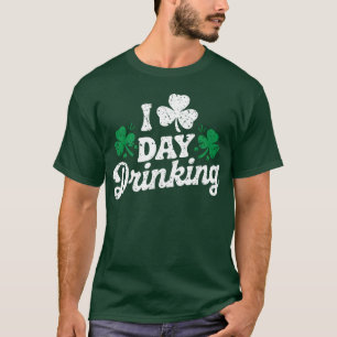 Ich liebe das Trinken am Tage, lustiger St. Patric T-Shirt