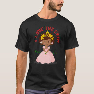 Ich Liebe, dass die Haut in einem schwarzen Frauen T-Shirt