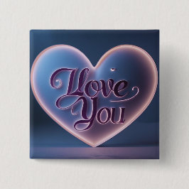 Ich Liebe, dass du in einem Herzen verbunden bist Button