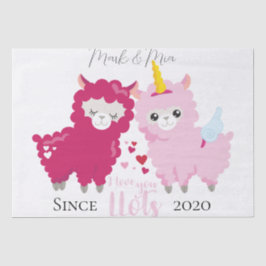 Ich Liebe, dass du Llama ein individuelles Geschen Seidenpapier