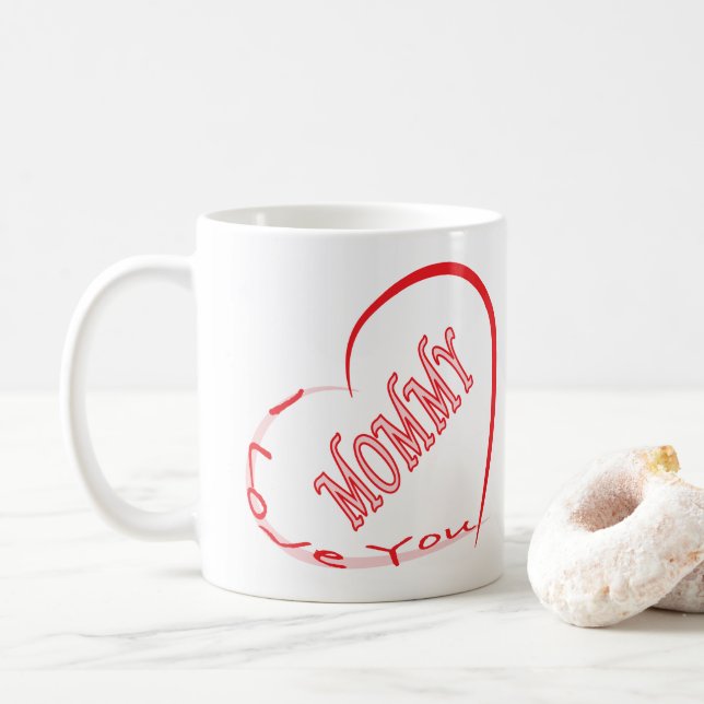 Ich Liebe, dass du Mama Design Kaffeetasse (Mit Donut)