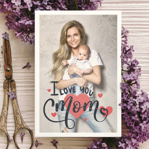 Ich Liebe, dass du Mama Herz-Typografie Mütter Tag Karte