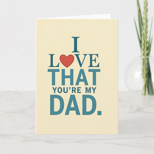 Ich liebe, dass du mein Papa bist Karte