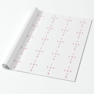 Ich Liebe, dass du Papier verpackst Geschenkpapier