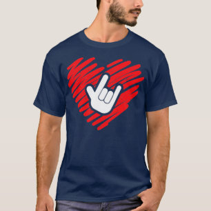 Ich Liebe, dass du sprachtaube und taube Geschenke T-Shirt
