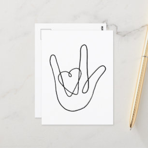 Ich Liebe, dass du unterschreibst Postkarte