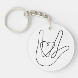 Ich Liebe, dass du unterschreibst Schlüsselanhänger
