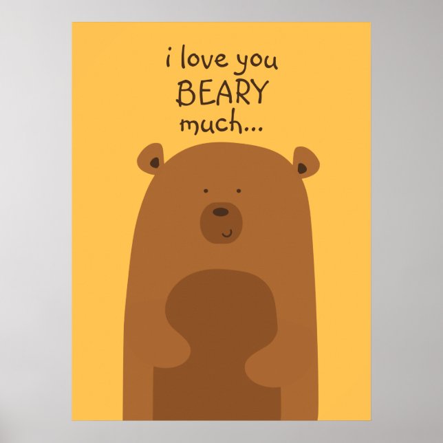 Ich Liebe, dass du viel beargst Poster (Vorne)
