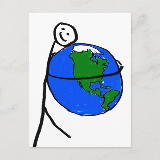 Ich Liebe, dass Kinder meiner Erde durch heilende  Postkarte (Vorderseite)