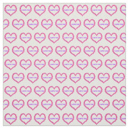 Ich Liebe, dass Sie einen weißen Hintergrund ersch Stoff