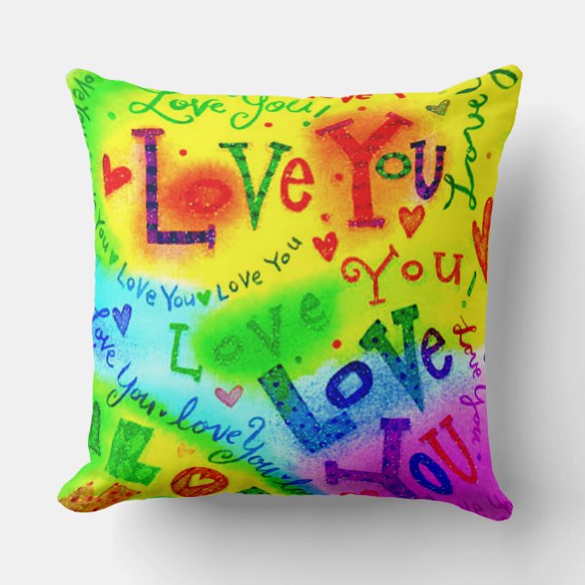 Ich LIEBE, DASS SIE MALEN Kissen (Vorderseite)