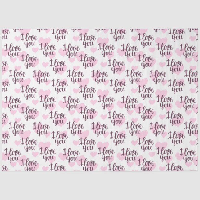 Ich Liebe, dass Sie Papiersortierungspapier Seidenpapier (Vorderseite)