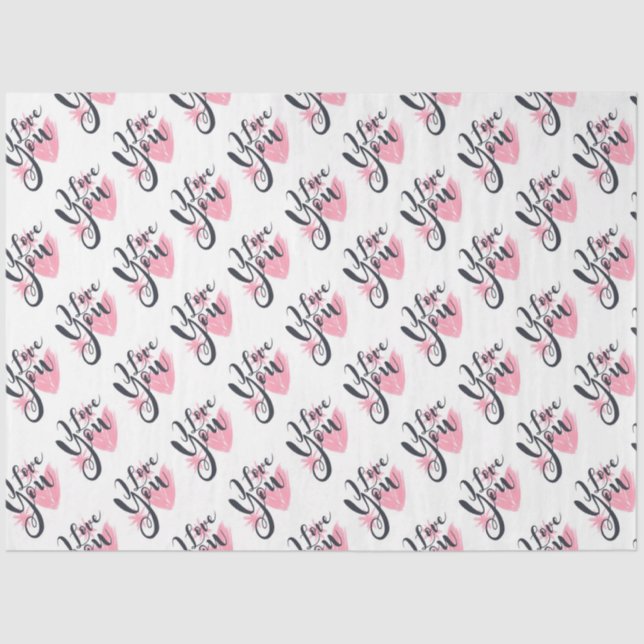 Ich Liebe, dass Sie Papiersortierungspapier Seidenpapier (Vorderseite)