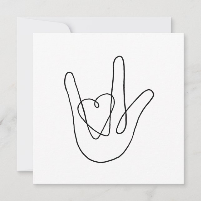 Ich Liebe, dass Sie Postkarte unterschreiben (Vorderseite)