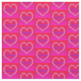 Ich Liebe, dass Sie rosa Hintergrund Stoff