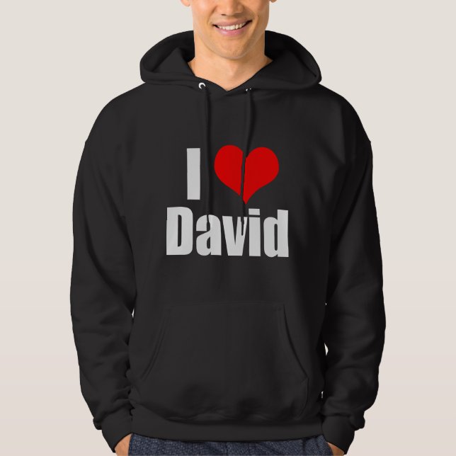 Ich liebe David Hoodie (Vorderseite)