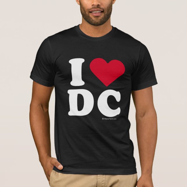 "ICH LIEBE-DC" "ICH LIEBE-BEZIRK VON KOLUMBIEN " T-Shirt (Vorderseite)