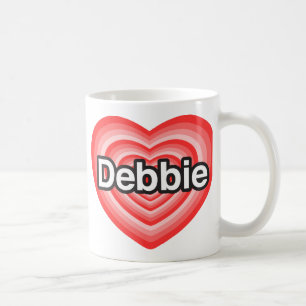 Ich liebe Debbie. Ich liebe dich Debbie. Herz Tasse