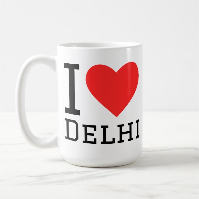 Ich liebe Delhi Kaffeetasse (Links)