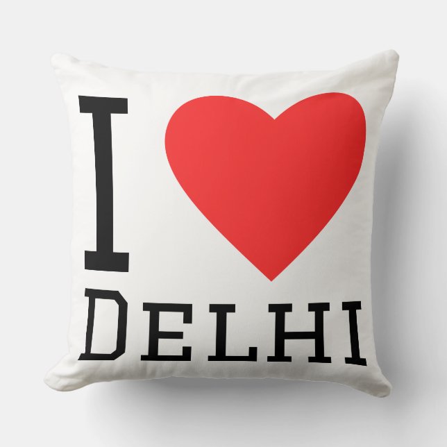 Ich liebe Delhi Kissen (Vorderseite)
