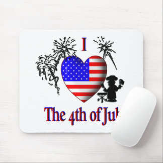 Ich liebe den 4. Juli Mousepad