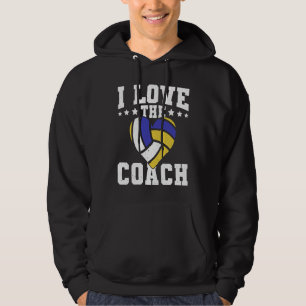 Ich liebe den Coach Volleyball Trainer Hoodie