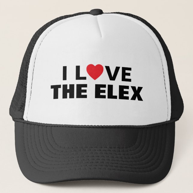 Ich Liebe den Elex™ Trucker Hut Truckerkappe (Vorderseite)
