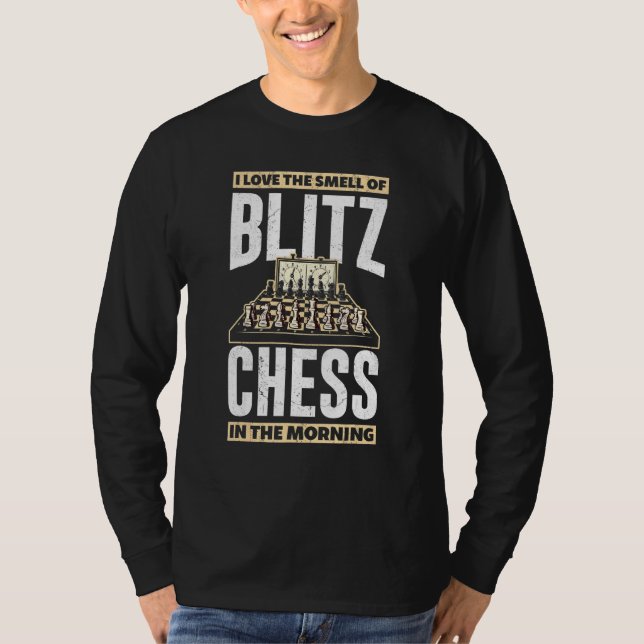 Ich Liebe den Geruch von Blitz Schach in der Morge T-Shirt (Vorderseite)