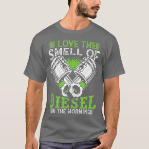 Ich Liebe den Geruch von Diesel im LKW-Morgengraue T-Shirt