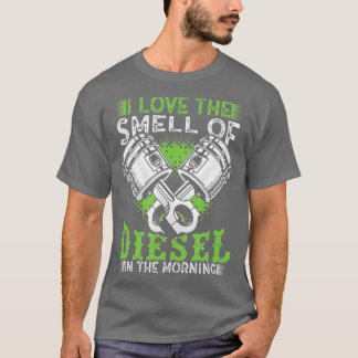 Ich Liebe den Geruch von Diesel im LKW-Morgengraue T-Shirt