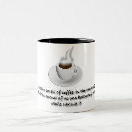 Ich Liebe den Geruch von Kaffee Zweifarbige Tasse