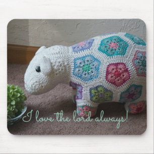 Ich Liebe den Herrn immer Lamby Mousepad