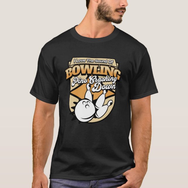 Ich Liebe den Klang von Bowling-Buttonen, die die  T-Shirt (Vorderseite)