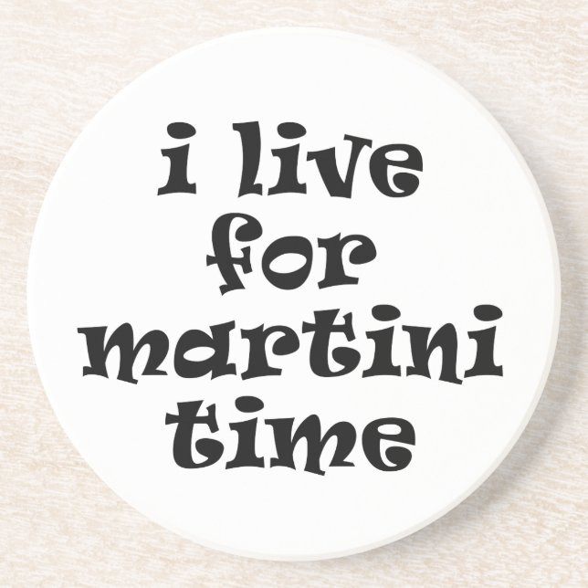 Ich liebe den Martini Time Coaster Sandstein Untersetzer (Vorne)