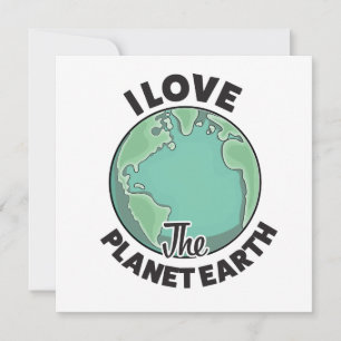 Ich liebe den Planeten Erde Einladung