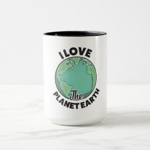 Ich Liebe den Planeten Erde Tasse
