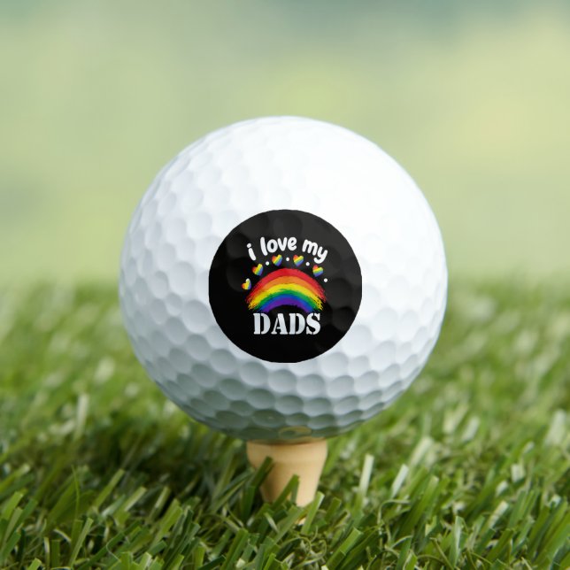 Ich liebe den Regenbogenstolz meines Vaters Golfball (Insitu T-Shirt)