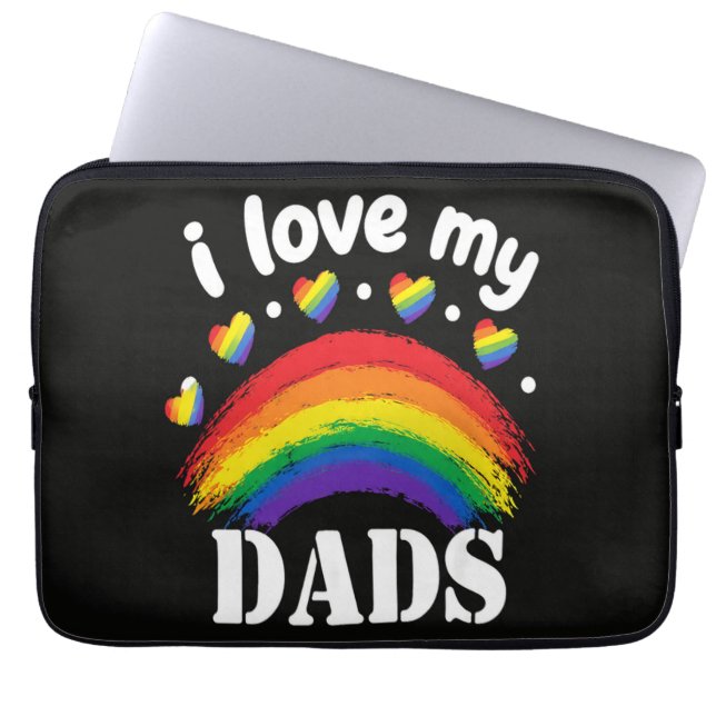 Ich liebe den Regenbogenstolz meines Vaters Laptopschutzhülle (Vorderseite)