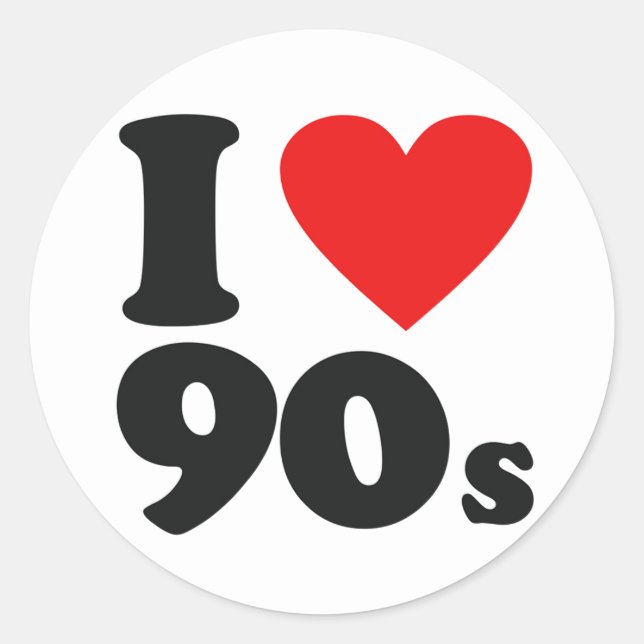 Ich Liebe den Sticker der 90er (Vorderseite)
