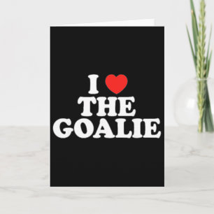Ich liebe den Torwart Herz Fußball Hockey Sport To Karte