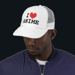 Ich liebe den Trucker Hut für Japan Cartoon Liebha Truckerkappe<br><div class="desc">Ich bin ein Mensch Trucker Hat für Japan Cartoon Liebhaber. Machen Sie Ihre eigene coole Mütze. Personalisieren Sie diese Vorlage mit Ihrem eigenen lustigen Text.</div>