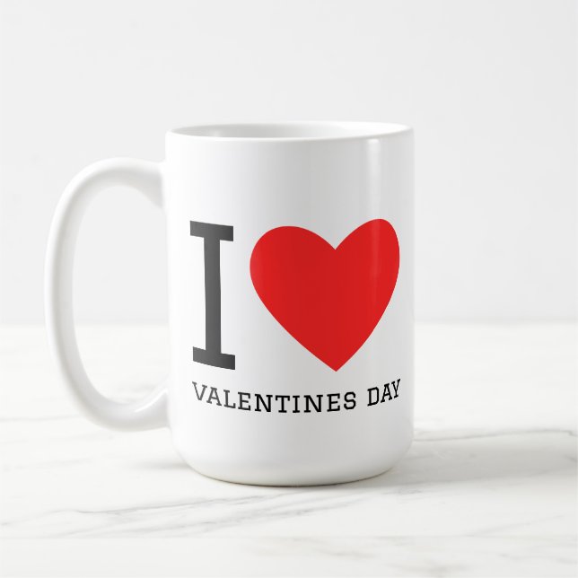 Ich liebe den Valentinstag  Kaffeetasse (Links)